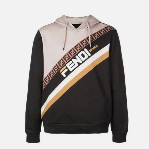 FENDI Fendi Mania Hooded SweatshirtEUC Mens XS/Womens S FILA Collab